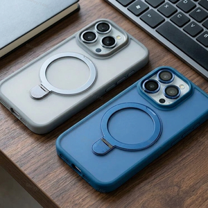 Luxury Magnetic Matte TPU PC Shockproof <b>Phone</b> <b>Case</b> with Magnetic Ring Holder <b>for</b> 13 14 15 16 Series - Product Image 2
