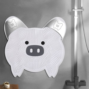Tapis de massage des pieds en silicone en forme de cochon, pour bain relaxant et frottement du dos, idéal pour le lavage des pieds dans la salle de bain - Product Image 2