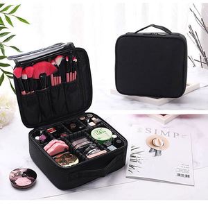 Muestra gratuita, bolsa de maquillaje impermeable personalizada, muy vendida, bolsa de maquillaje profesional portátil para artistas de belleza, agencia de viajes - Product Image 2