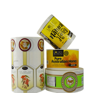 Tùy Chỉnh In Kỹ Thuật Số Logo Không Thấm Nước Ong Mật Ong Tự Dính Nhãn Sticker Mứt Thực Phẩm Chai Mật Ong Jar Bao Bì Nhãn - Product Image 2