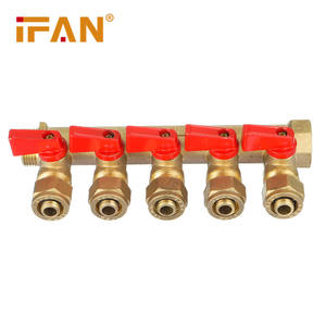 Коллектор для подогрева пола IFAN, 2-6 каналов, латунный водяной коллектор 3/4 дюйма, латунный коллектор - Product Image 6