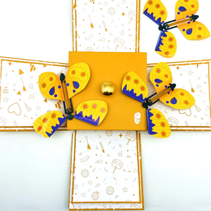 Caja Sorpresa con Mariposas Voladoras y Logotipo Personalizado, Caja de Embalaje de Papel de Lujo, Caja Explosiva Mágica DIY para Regalos de Boda al por Mayor - Product Image 6