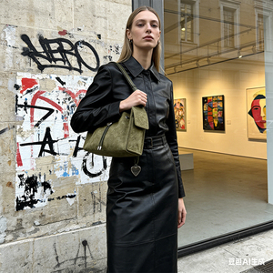 Sac seau en cuir gaufré pour femme, sac à bandoulière avec cordon de serrage, sac à main tendance pour femme - Product Image 2