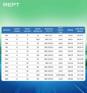 เซลล์แบตเตอรี่ REPT 100ah 100P เกรด 3.2v แบบแท่งปริซึม LFP100ahP ระบบกักเก็บพลังงานในครัวเรือน เทคโนโลยีลิเธียมไอออน - Product Image 5