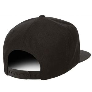 Custom Embroidery Logo <b>Black</b> Sporty Tropical Outdoor 100% Acrylic Snapback Hat Flat Brim - Product Image 3