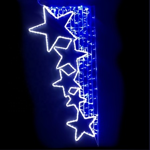 Tùy chỉnh 5 chân <span class=keywords><strong>6</strong></span> Chân 7 chân cực gắn 2D kỳ nghỉ dây đèn thương mại giáng sinh trang trí đường phố - Product Image 2