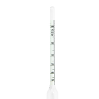 Hidrómetro de Alcohol de Alta Precisión 50-100%, Escala de Vidrio Transparente, OEM/ODM Personalizable, Medidor de Densidad para Elaboración de Cerveza y Vino Casero, 185 mm