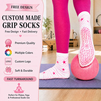 Chaussettes de sport antidérapantes Reformer New East brodées personnalisées pour femmes, mignonnes, respirantes, pour yoga et pilates