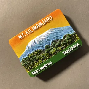 soft pvc fridge magnet Africa Tanzania Kilimanjaro Snow Mountain resin 3D Fridge Magnets
