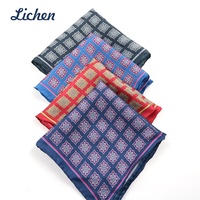 Mouchoir de poche personnalisé pour homme à pois en polyester, doux, tissé, avec ourlet roulé à la machine