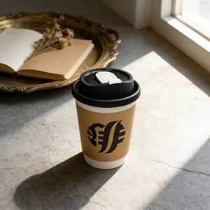 Gobelets en papier jetables de bonne qualité, personnalisables avec logo, pour boissons chaudes, gobelet à café en papier - Product Image 4