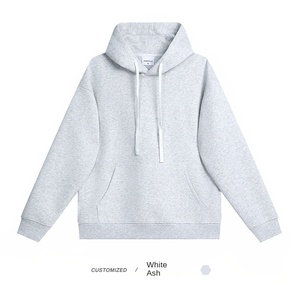 Fabricants de vêtements personnalisés automne et hiver 380g couleur unie Couple sport à capuche pull hommes sweat à manches longues - Product Image 6