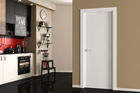 Porte intérieure de style Shaker moderne à 5 panneaux, en bois massif apprêté blanc, pré-montée pour chambre à coucher, maison et décoration