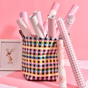 Decorazioni per la casa rosa contratto design carta da parati vinile <span class=keywords><strong>sfondi</strong></span> 3D staccare adesivi carta da parati per bambini - Product Image 5