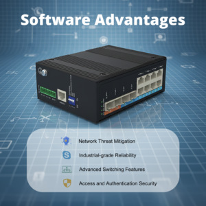 Switch Ethernet industriel géré de couche 2, 2XS+2HS+8G ports, Full Gigabit, montage sur rail DIN ou mural pour réseau d'entreprise - Product Image 5