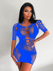 Robe de Lingerie en résille pour femmes Body en filet de poisson noir Chemise Sexy Teddy Naughty <span class=keywords><strong>Bas</strong></span> de corps en dentelle en maille pour femmes - Product Image 6