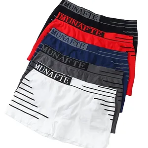 YCH Seamless MUNA Men's Boxer Briefs English Alphabet With Japanese Mid-waist Boxer Shorts Men's Underwear