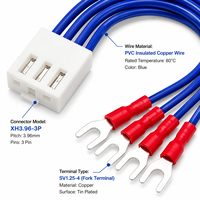 Harness Kabel Listrik 3 Inti OEM ODM dengan Konektor Putih dan Terminal Garpu untuk Aplikasi Kontrol Daya