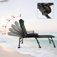 Chaise longue de jardin moderne en fer avec repose-pieds amovible, pliable, inclinable et dossier réglable pour l'extérieur et la plage