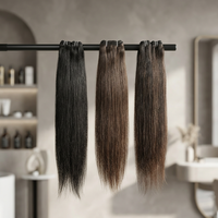 Perruques indiennes en cheveux humains Remy bruts, ondulées, pour femmes, vente en gros, 100 % naturelles, couleur noire, extensions de cheveux doubles faites à la machine