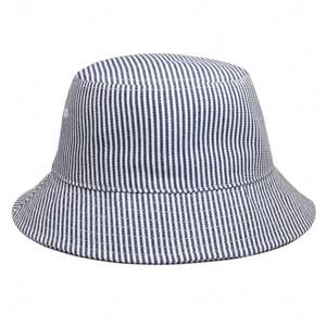 Sombrero de Pescador de Lona a Rayas Unisex para Bebés con Logotipo Personalizado, Transpirable, para Playa y Uso Diario - Product Image 1