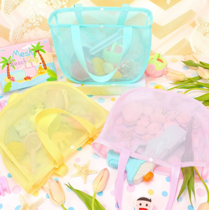 Bolsa de malla personalizada para juguetes de playa, bolsa de transporte para recolección de conchas, bolso de mano para viajes a la playa - Product Image 3
