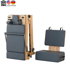 Remols lipat Studio Maple komersial kasur Pilates kayu tenang halus lipat Pilates remantan tempat tidur Pilates lipat - Product Image 1