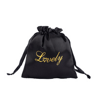 Sac à cordon personnalisé en satin de soie pour maquillage, petite pochette à cordon – Vente en gros