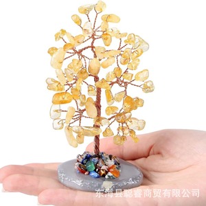 <b>Crystal</b> <b>Tree</b> Of Life Ornament Pink Quartz Mini Desktop Decoration Home Decor Gift - Product Image 4