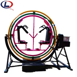Exciting Amusement Park Equipment Portable Trailer Mounted Electric Adult Game Machine Human Gyroscope Rides For Sale