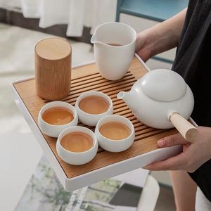 Juego de té de cerámica personalizable ESTICK, olla lateral de horno <span class=keywords><strong>Ding</strong></span> japonés para el hogar o el viaje, juego de té de Kung <span class=keywords><strong>Fu</strong></span> con logotipo personalizado - Product Image 3