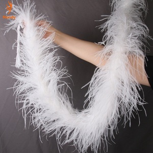 Écharpe en plumes d'autruche légère, design 1 à 5 plis, pour costumes de burlesque et accessoires de défilés de carnaval - Product Image 3