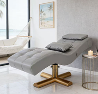 Lit de Cils Ergonomique Pliable et Ajustable en Cuir Courbé de Luxe Moderne pour Salon de Beauté - Vente en Gros