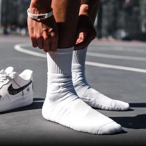 전문가용 맞춤형 로고 남성용 농구 양말, 미드 타월 솔 두꺼운 스포츠 크루 애슬레틱스 양말 - Product Image 2
