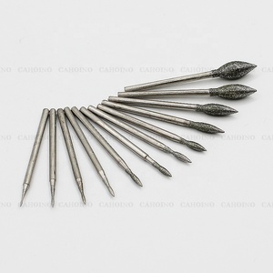 Diamètre de la tige 2.35 MM 3/32 pouces 3MM 1/8 pouces forme de flamme diamant polissage meulage fraises outils de sculpture pour bijoux - Product Image 6