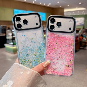<span class=keywords><strong>Funda</strong></span> de Teléfono Translúcida con Diseño Floral que Brilla en la Oscuridad para 17 Pro Max, Diseño Quicksand 16, 15 Export Luminosa - Product Image 3