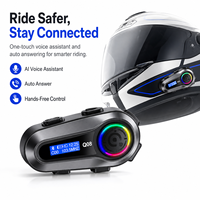 Casque de moto avec intercom, casque de communication avec réduction du bruit pour parler entre motards