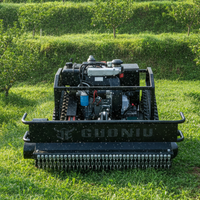 Tondeuse à gazon sur chenilles tout-terrain, grande capacité de coupe de 1000 mm, moteur diesel 22 CV, avec régulateur de vitesse et télécommande