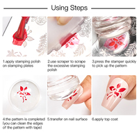 Plaques de stamping pour ongles en acier inoxydable, motifs floraux et lignes rayées, outils de pochoirs d'impression pour nail art