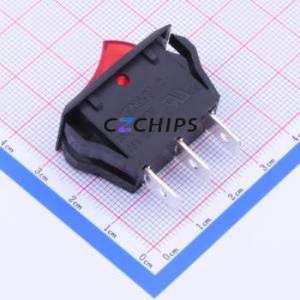 R-2-110-C5L-BR Rocker Switch Through hole Component (THT) Switch Concave Bend Solder Tab Red 16A - Product Image 1