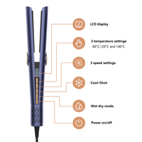 Sèche-cheveux professionnel MK-559F 2-en-1 pour salon, styler à air chaud, lisseur ionique négatif pour cheveux