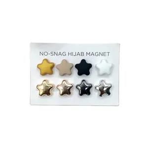 Hijab Chân Từ Khăn Hijab Nam Châm Clip Mạnh Mẽ Từ Hijab Pins Sao Trâm Đầy Màu Sắc Đa-Sử Dụng Phụ Kiện Cho Phụ Nữ