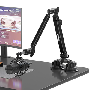 Soporte de micrófono de Metal de rotación 360, soporte de micrófono antivibración con brazo de ajuste de altura para estudios profesionales en vivo - Product Image 3