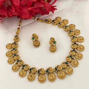 Juego de Collar de Piedra Pota Mate con Motivos Florales Jewel Market Heritage -12731577PGR - Product Image 1