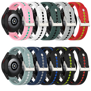 Tschick สายนาฬิกา20มม. สำหรับ <span class=keywords><strong>Samsung</strong></span> <span class=keywords><strong>Galaxy</strong></span> <span class=keywords><strong>Watch</strong></span>,สร้อยข้อมือแนวสปอร์ตซิลิโคนขนาด46มม. 42มม. <span class=keywords><strong>4</strong></span>สายขนาด44มม. 40มม. - Product Image 1