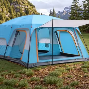 Lều ngoài trời lớn hai phòng, chất liệu vải Oxford, chống nắng và chống mư<span class=keywords><strong>a</strong></span>, dành cho 5-8 người và 8-12 người, dùng để cắm trại - Product Image 5