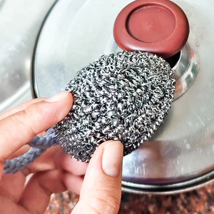 Stainless Steel Scouring Pad Round Heavy Duty For Kitchen Dishwashing Pot Cleaning - Product Image 2