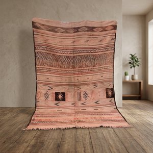 Tapis marocain Kilim de qualité supérieure en laine berbère, tissé à la main, à poils ras, motif géométrique, pour salon, vente en gros - Product Image 3