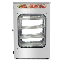 Réchauffeur de pizza commercial à 4 couches en acier inoxydable 800W Présentoir de nourriture chaude Réchauffeur de pâté