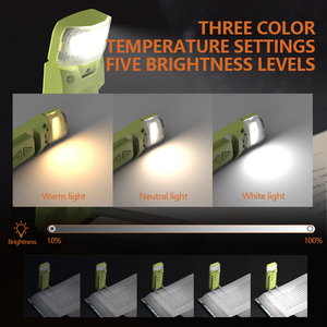 ไฟ LED พับได้แบบหนีบ EGH ชาร์จผ่าน USB ได้ ขนาดเล็ก ดีไซน์ทันสมัย โคมสีเขียวเข้ม สำหรับอ่านหนังสือในบ้าน ใช้ในสำนักงาน ใช้พลังงานจากแบตเตอรี่ DC - Product Image 2